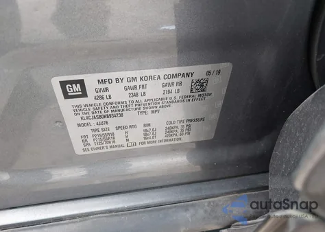 2019 Buick Encore Fwd Preferred z USA, uszkodzony, nr VIN KL4CJASB0KB934238